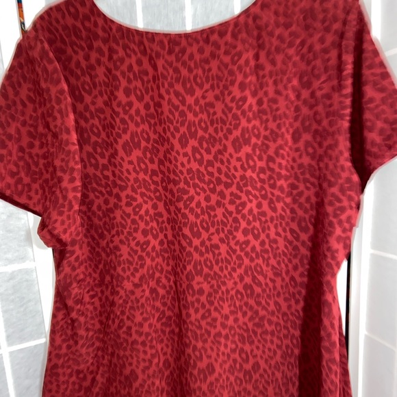 Torrid Red Leopard Print Button Front Top - Picture 2 of 4